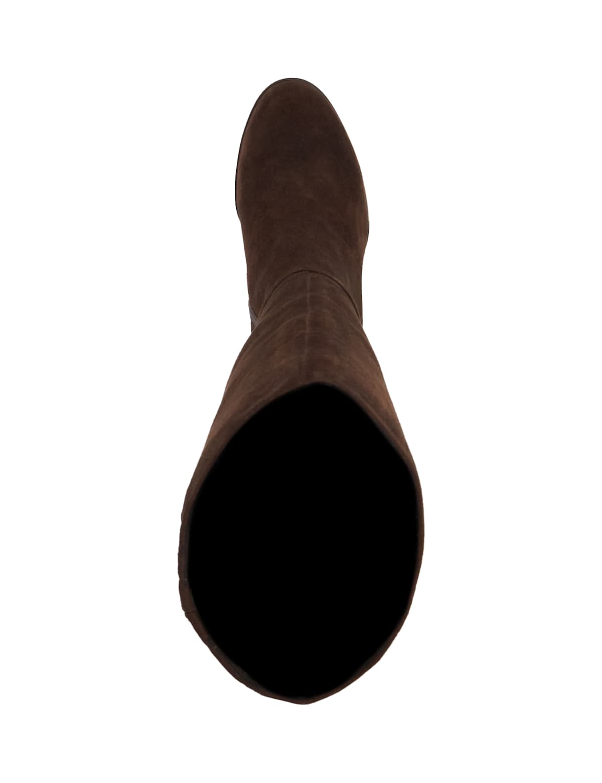 Women's Wide Fit Suede Block Heel Knee High Boots - Brown | wide fit boots | SAVINTARI