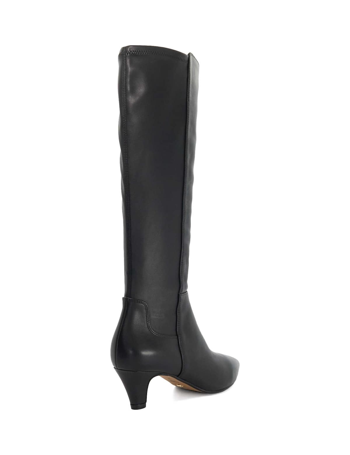 Women's Wide Fit Leather Knee High Boots - Black | wide fit boots | SAVINTARI