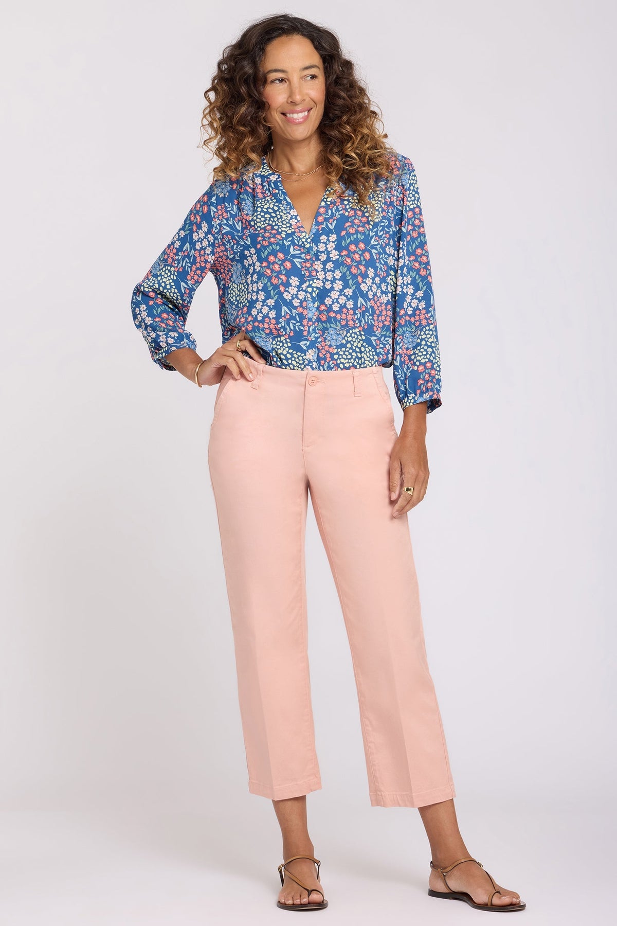 Marilyn Straight Ankle Pants - Desert Willow - straight leg trousers