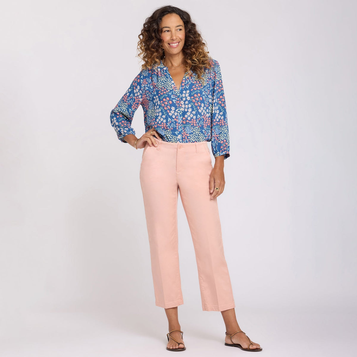 Marilyn Straight Ankle Pants - Desert Willow - straight leg trousers