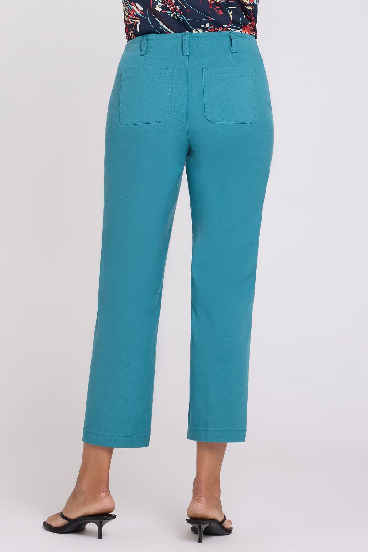 Marilyn Straight Ankle Pants - Harbor Blue - straight leg trousers