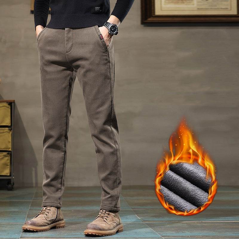 Men's Slim-Straight Pants - BLACK | SAVINTARI
