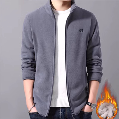 Men's 【A Warm Gift in Winter】 Lightweight Full Zip Outdoor Casual Soft Fleece - Black | SAVINTARI