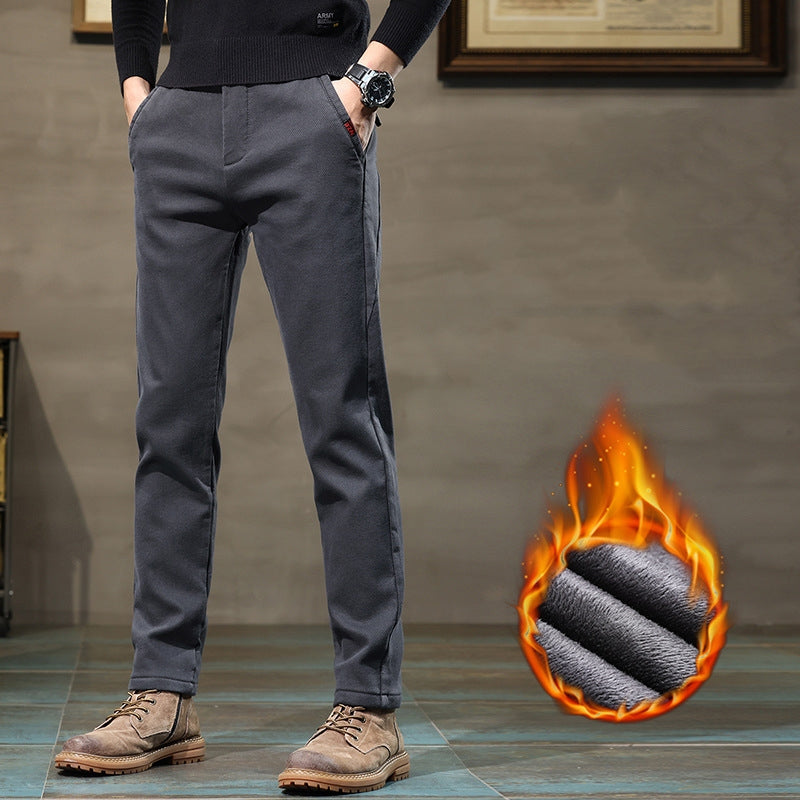 Men's Slim-Straight Pants - BLACK | SAVINTARI