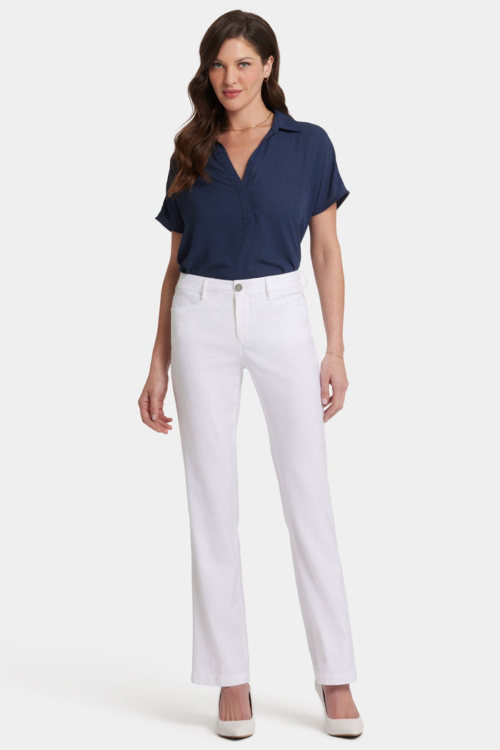 Women's Tailored Trousers - Optic White | Tailored Work Pants | SAVINTARI