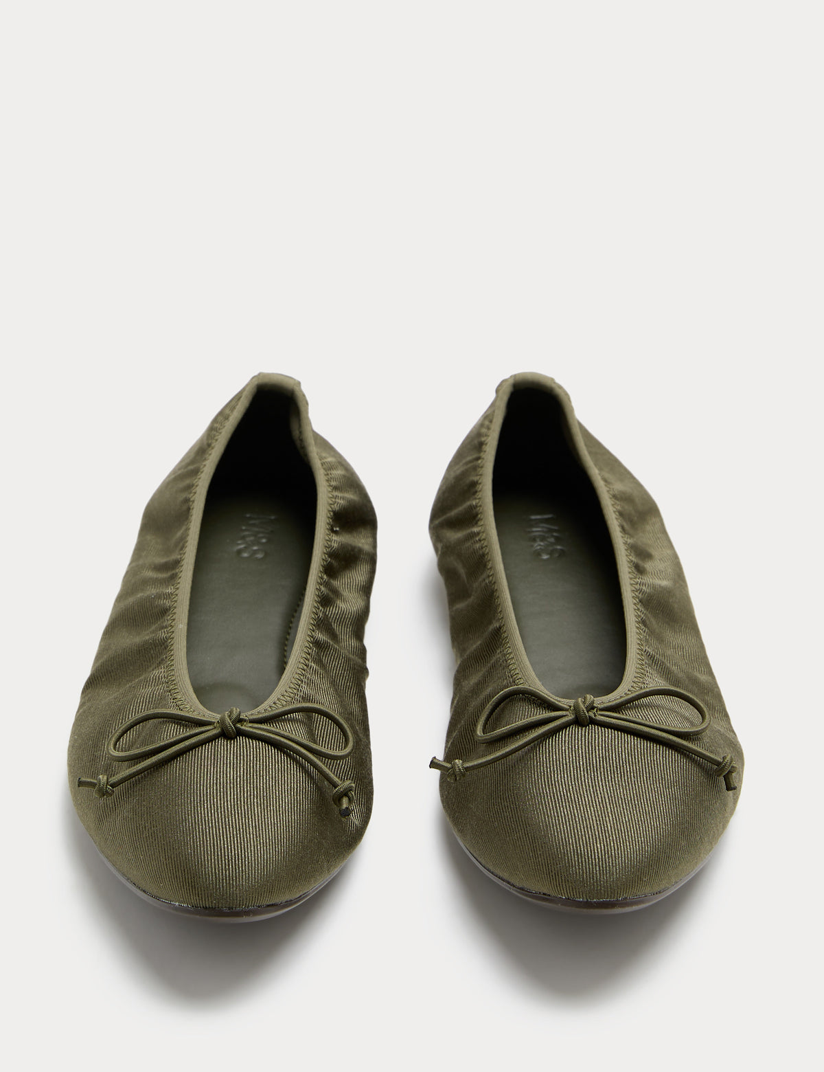 Women's Ballet Flats in Olive view 2 | ballet flats | SAVINTARI