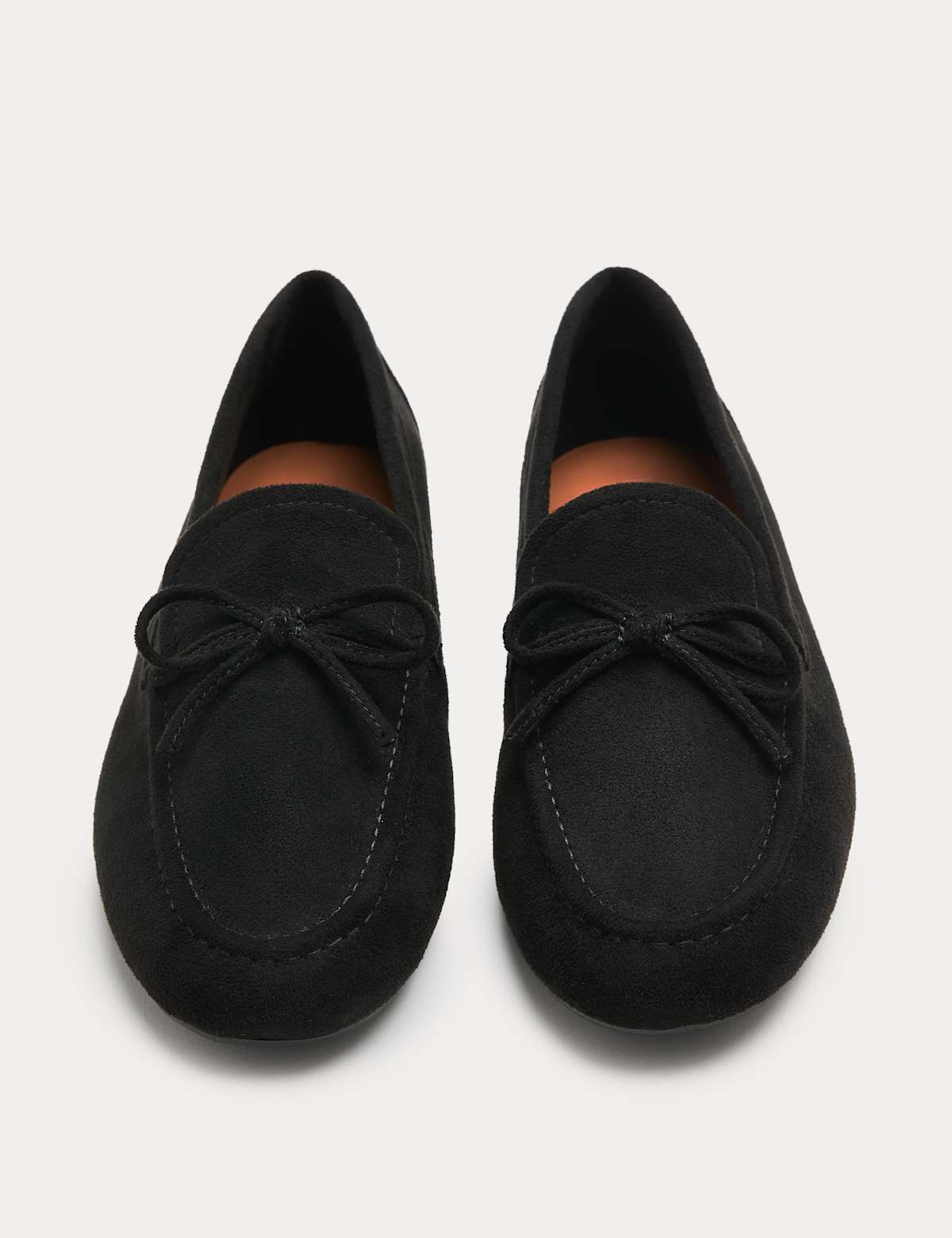 Women's Bow Flat Loafer Pumps - Black | SAVINTARI