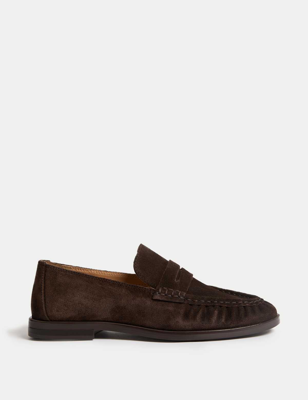 Women's Chocolate penny loafers — view 2 | SAVINTARI