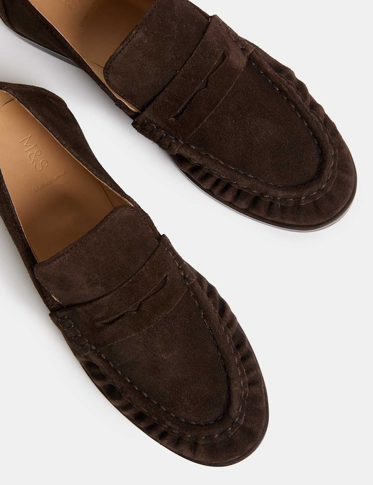 Women's Chocolate penny loafers — view 4 | SAVINTARI
