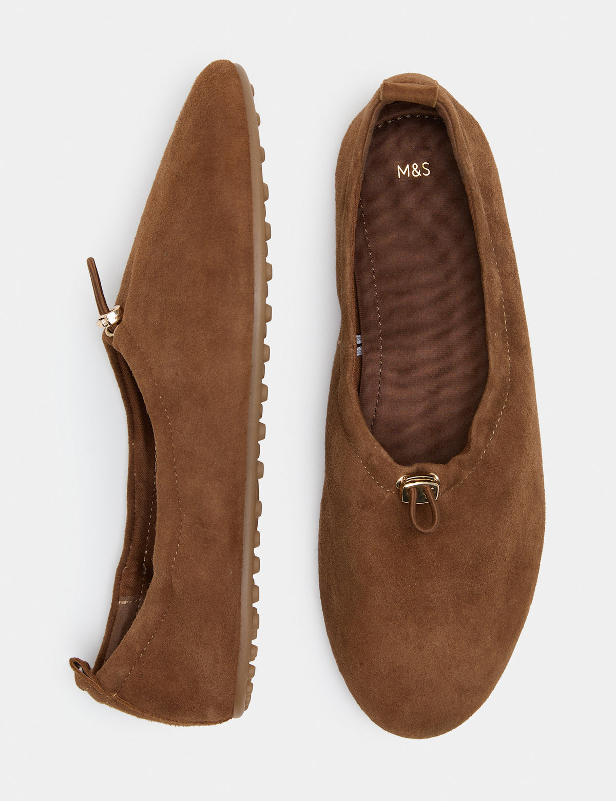 Women's Ballet Flats in Tan view 2 | ballet flats | SAVINTARI