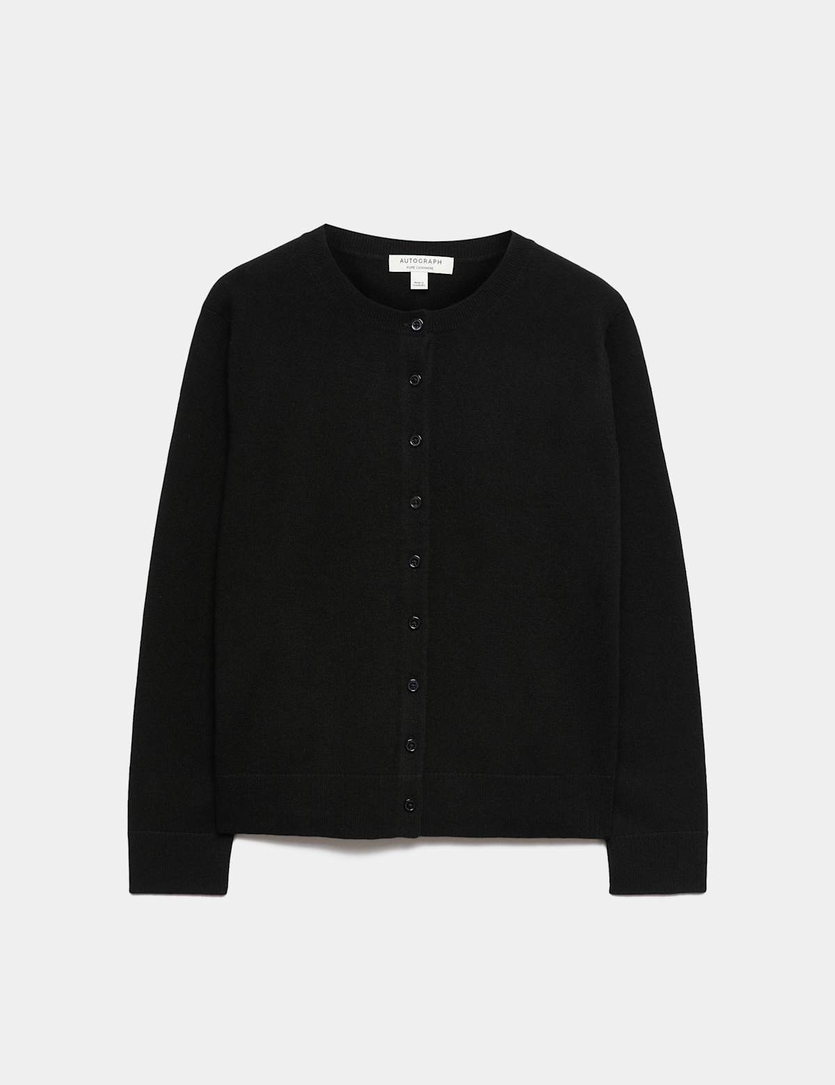 Women's Pure Cashmere Crew Neck Button Front Cardigan - Midnight Navy | cardigan | SAVINTARI