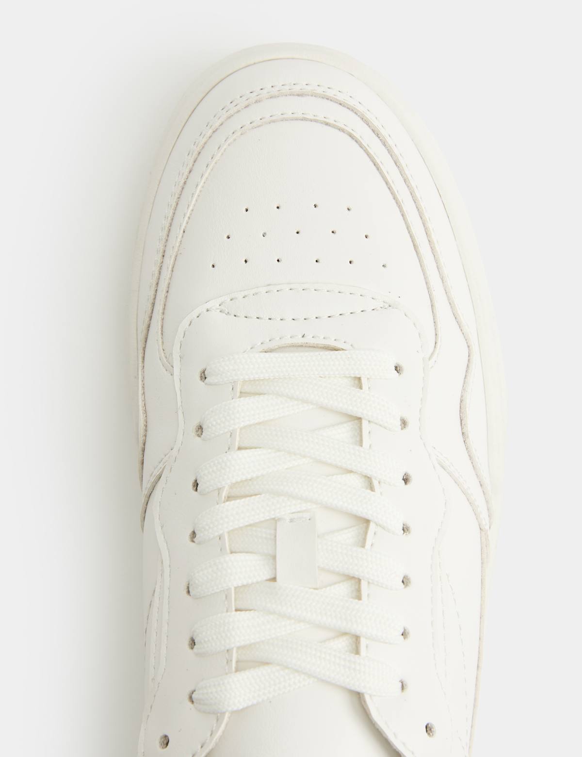 Men's Lace Up Club Trainers - White Mix | mens trainers | SAVINTARI