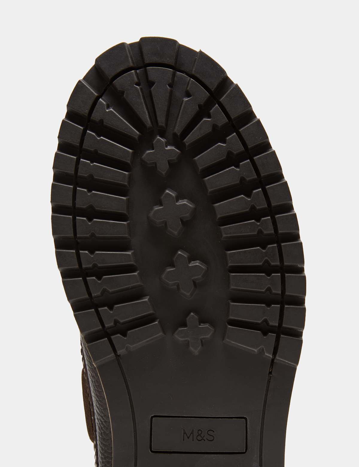 Men's Chunky Sole Leather Deck Shoes - Chestnut | boat shoes | SAVINTARI