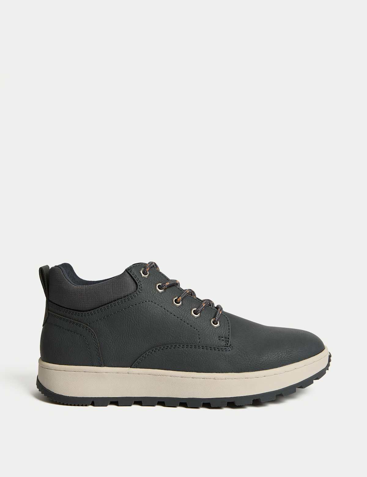 Men's Leather Casual Walking Boots - Brown | SAVINTARI