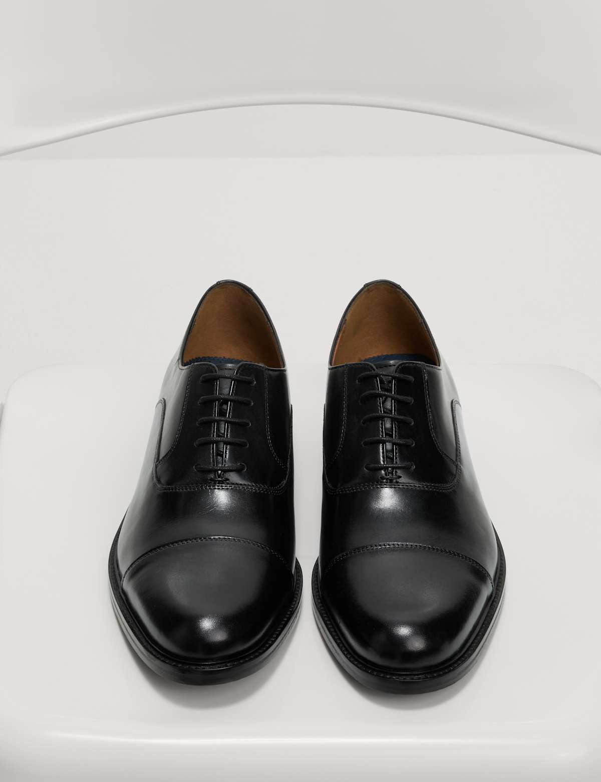 Men's Leather Oxford Shoes - Black | oxford shoes | SAVINTARI