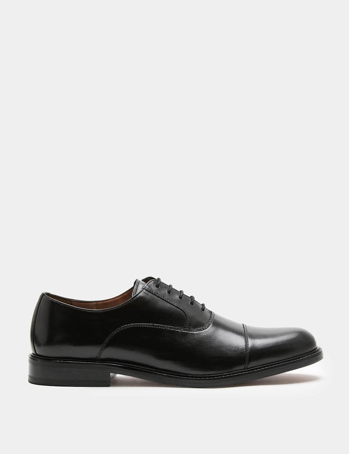 Leather Oxford Shoes · Black