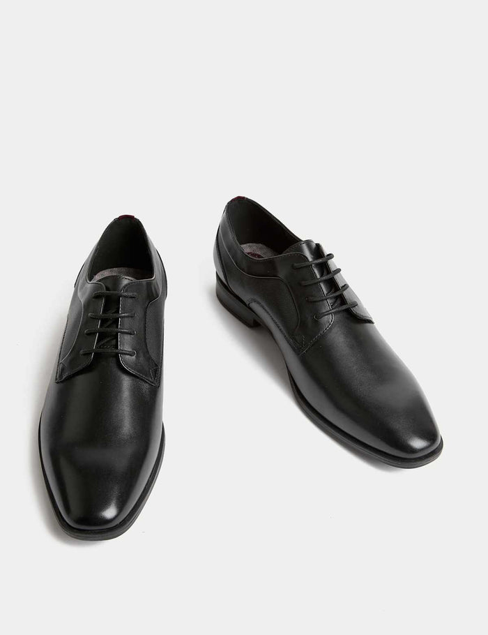Leather Derby Shoes · Black