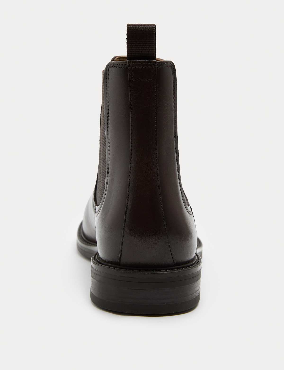 Men's Leather Chelsea Boots - Dark Brown | SAVINTARI