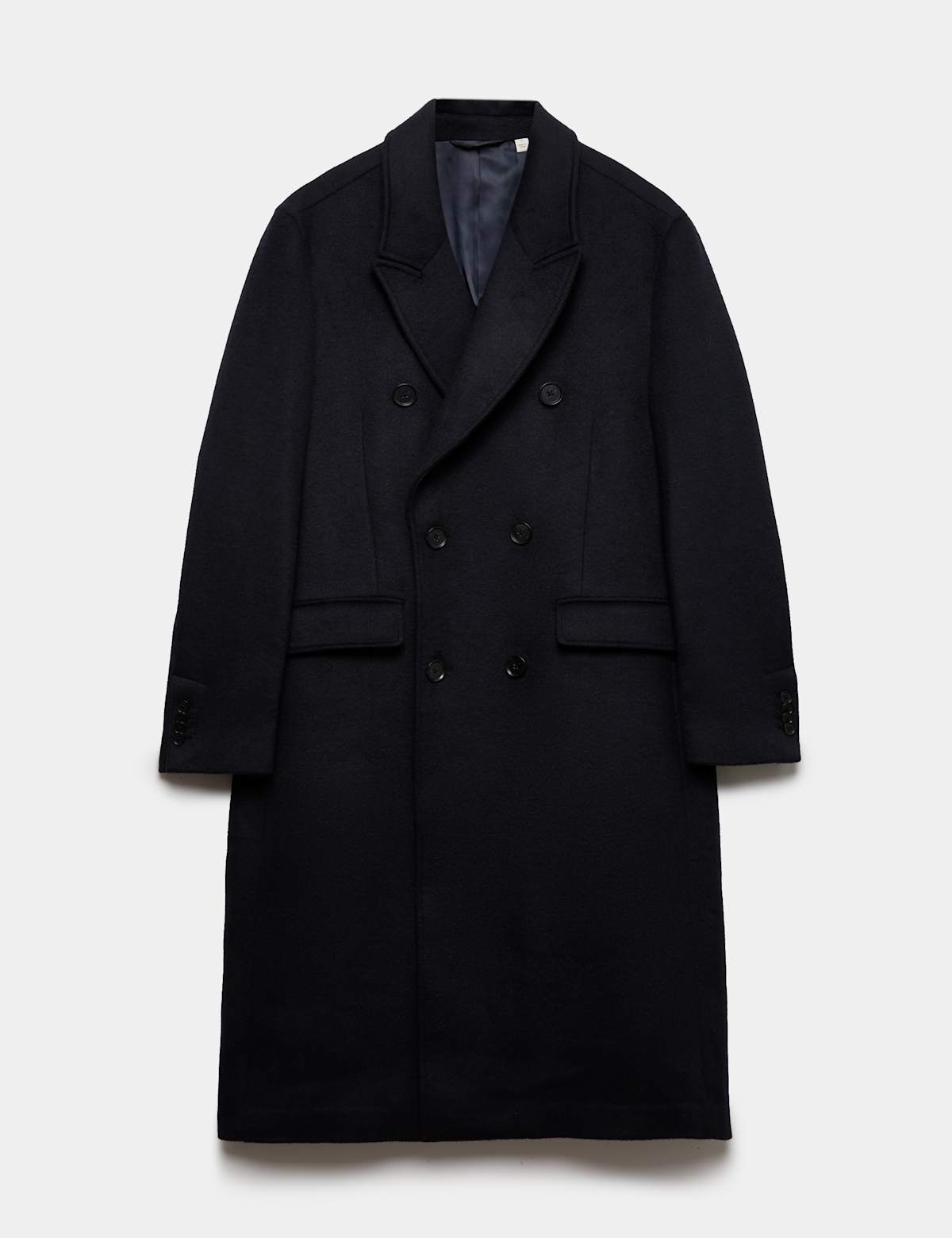 Women's Wool Blend Double Breasted Overcoat - Bitter Chocolate | womens coats | SAVINTARI
