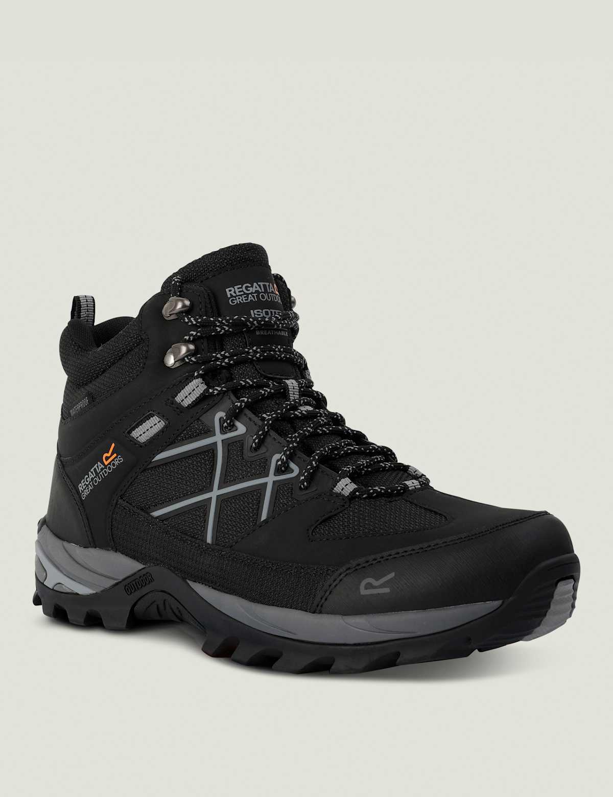 Men's Samaris III Waterproof Walking Boots - Black | hiking boots | SAVINTARI