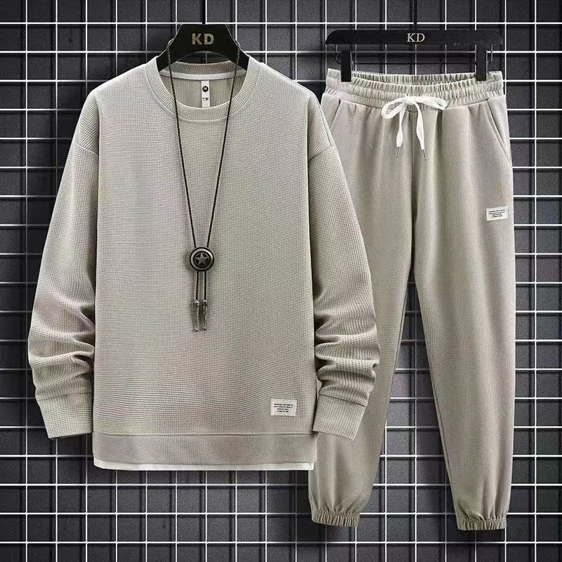 Men's PURE COTTON LEISURE SWEATSHIRT SET（50 - COFFEE | SAVINTARI