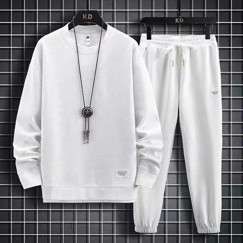 Men's PURE COTTON LEISURE SWEATSHIRT SET（50 - COFFEE | SAVINTARI