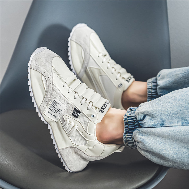 Men's Breathable Leisure Trendy Sports Shoes（50 - White | SAVINTARI