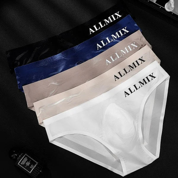 Men's Sexy Transparent Breathable Comfortable 3D Ice Silk Underwear - Black | Men's Seasonal Edit | SAVINTARI