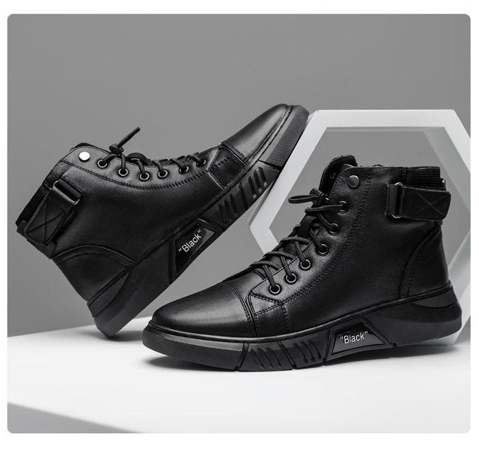 Men's Quality Leather Shoes - Navy | Everyday Shoes | SAVINTARI