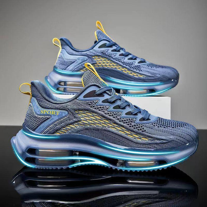 Men's Double Air Cushion Casual Breathable Sneakers - Iceblue | Everyday Shoes | SAVINTARI