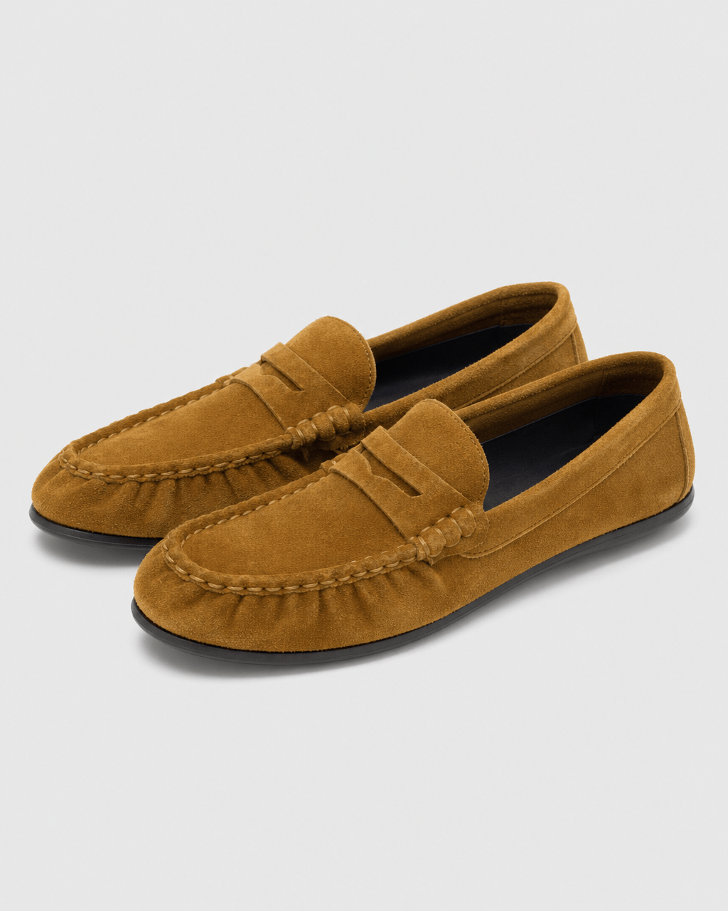 Men's Penny Loafers in Amber | penny loafers | SAVINTARI