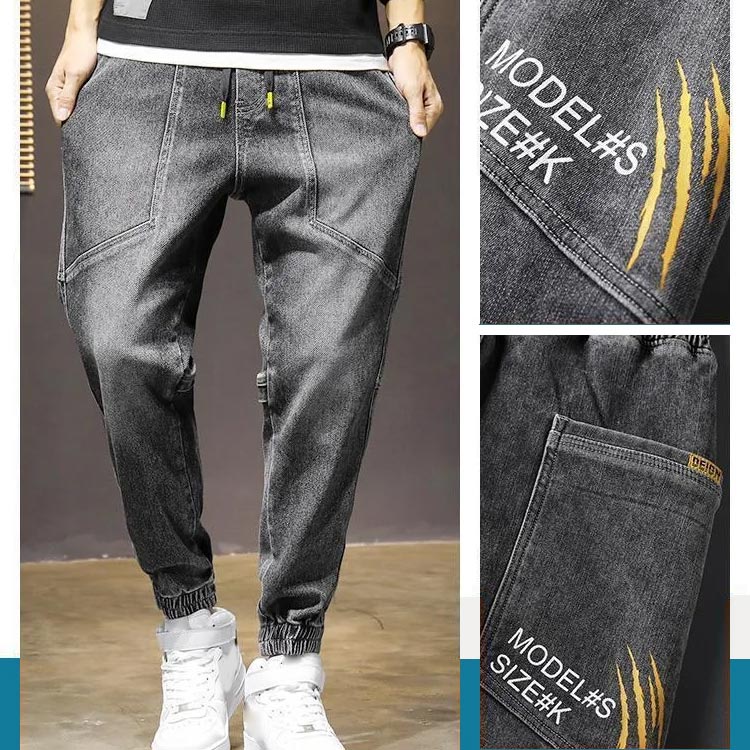 Men's Casual Hiking Jeans With Large Pockets（50 - Gray | SAVINTARI