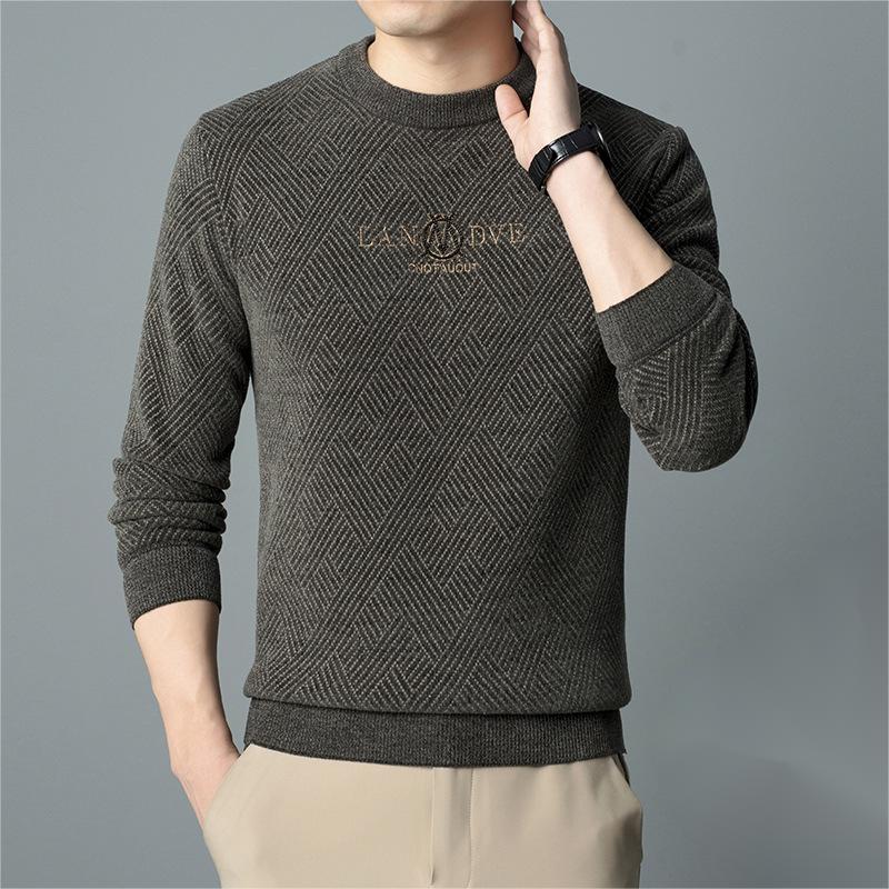 Men's Ideal Gift - Cozy Crew Neck Sweatshirts - Black | SAVINTARI