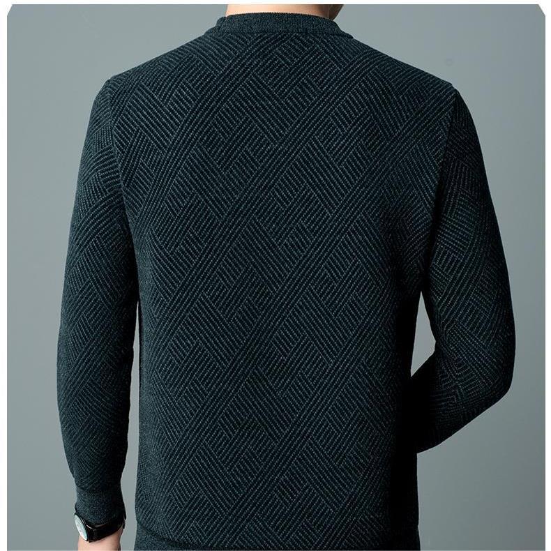 Men's Ideal Gift - Cozy Crew Neck Sweatshirts - Black | SAVINTARI