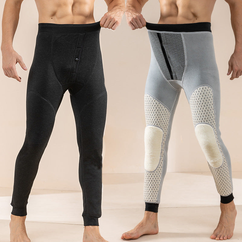 Men's Graphene Heating Knee Pads Warm Pants - Black | SAVINTARI