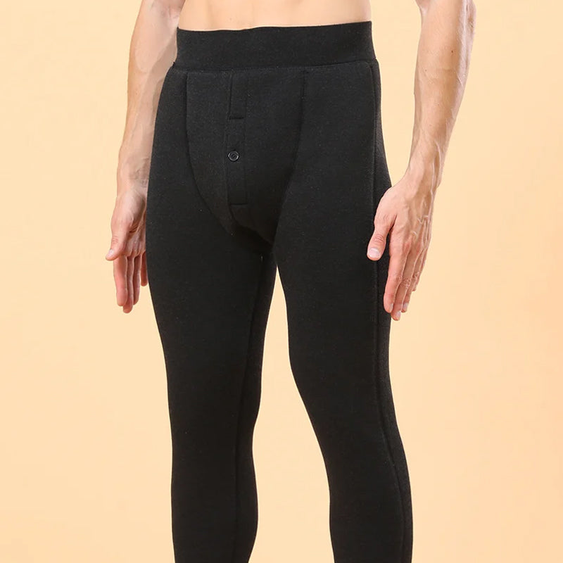 Men's Graphene Heating Knee Pads Warm Pants - Black | SAVINTARI
