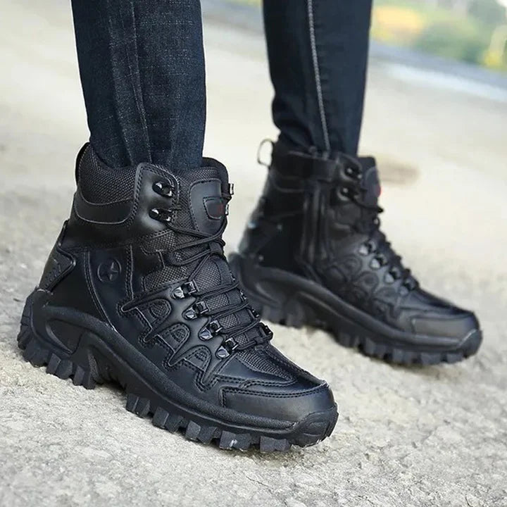 Men's Men Outdoor Waterproof Non-Slip Hiking Boots Combat Boots - 1201-Khaki | SAVINTARI