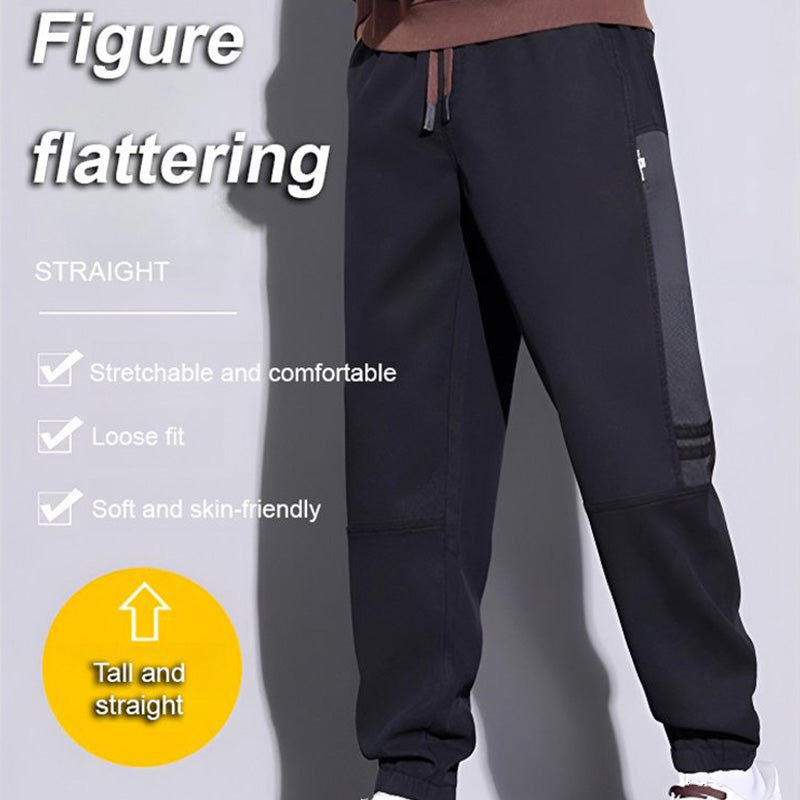 Men's Ideal gift - versatile and comfortable loose-fitting drawstring cargo - Black | SAVINTARI