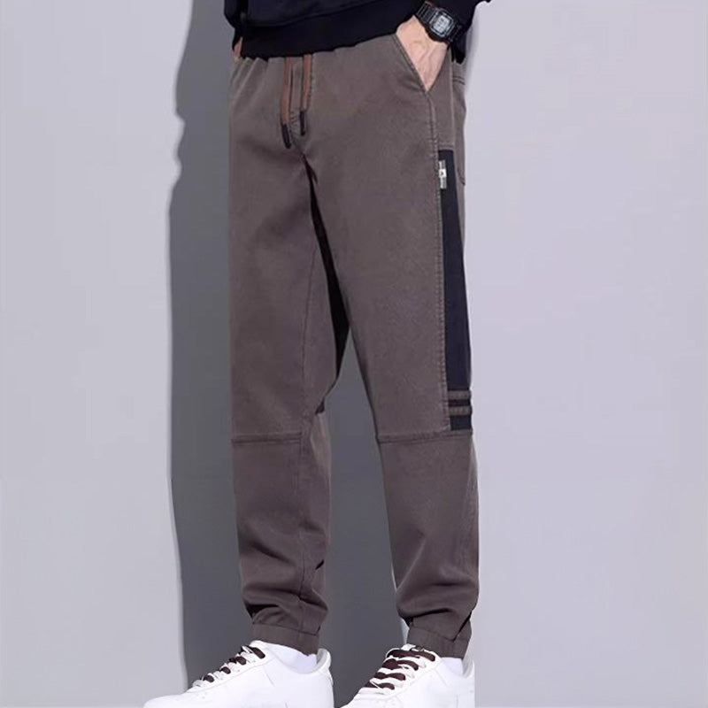 Men's Ideal gift - versatile and comfortable loose-fitting drawstring cargo - Black | SAVINTARI