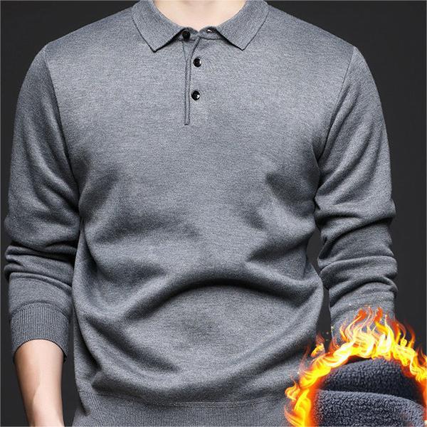 Men's Gift Choice - Winter Lapel Padded Thickened Sweater（50 - Gray-Brown | SAVINTARI