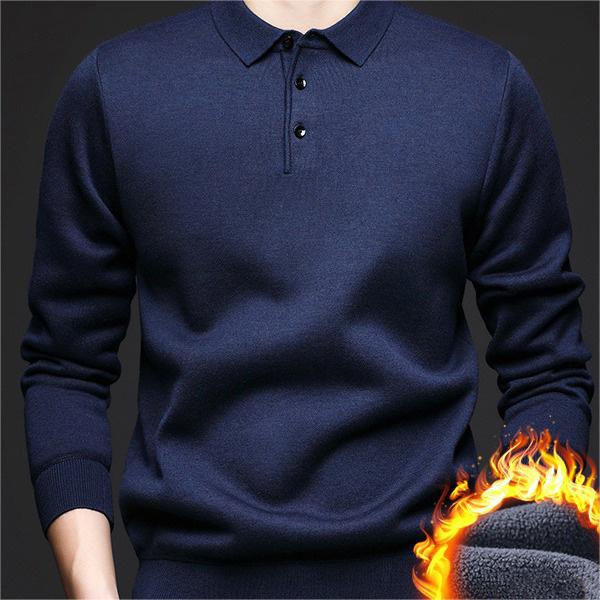 Men's Gift Choice - Winter Lapel Padded Thickened Sweater（50 - Gray-Brown | SAVINTARI
