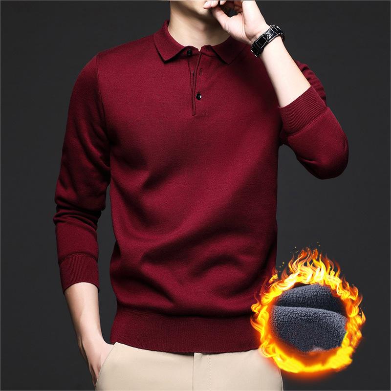 Men's Gift Choice - Winter Lapel Padded Thickened Sweater（50 - Gray-Brown | SAVINTARI