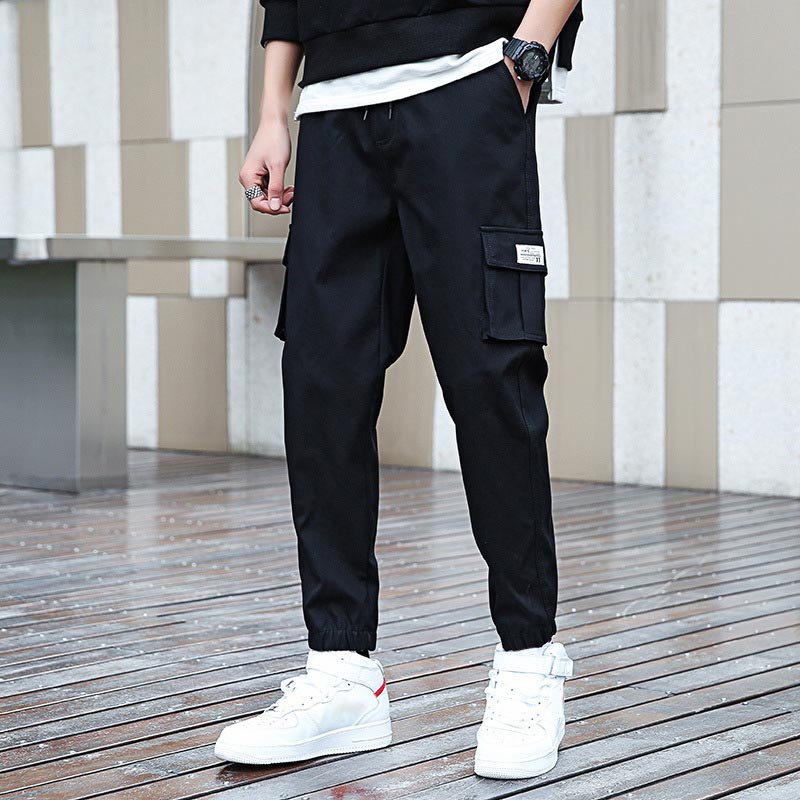 Men's Solid Color Casual Jogger Pants（50 - Khaki | SAVINTARI