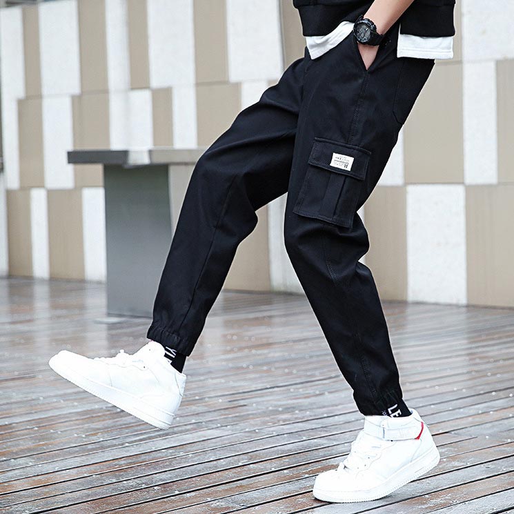 Men's Solid Color Casual Jogger Pants（50 - Khaki | SAVINTARI