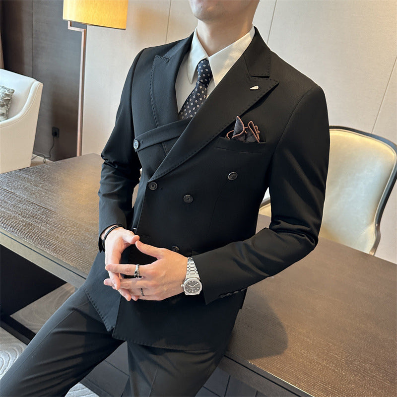 Men's Slim Fit Formal Suit - Coffee | SAVINTARI