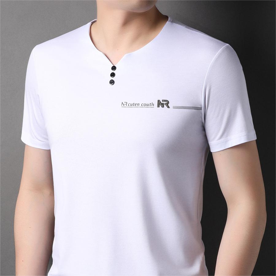 Men's Stylish Soft Breathable Short Sleeve Top - Black | SAVINTARI