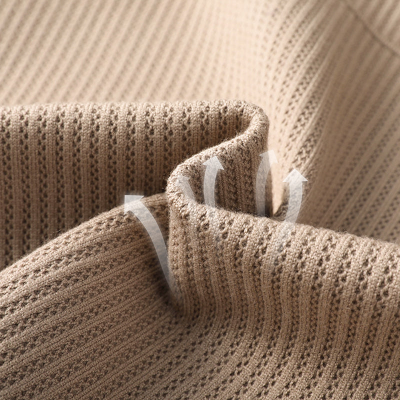 Men's Lapel Knitted Long Sleeve Coat（50 - Beige | SAVINTARI