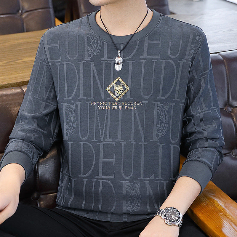 Men's Casual Crewneck Sweatshirt - Soft & Highly Stretchy - White | SAVINTARI