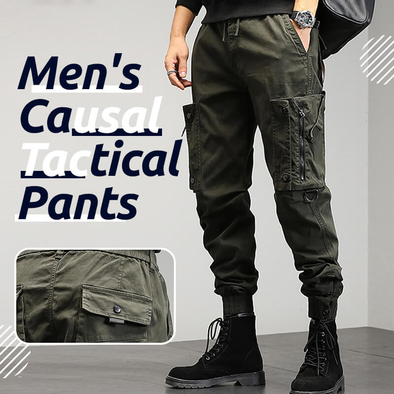Men's Causal Tactical Cargo Pants - Green | SAVINTARI