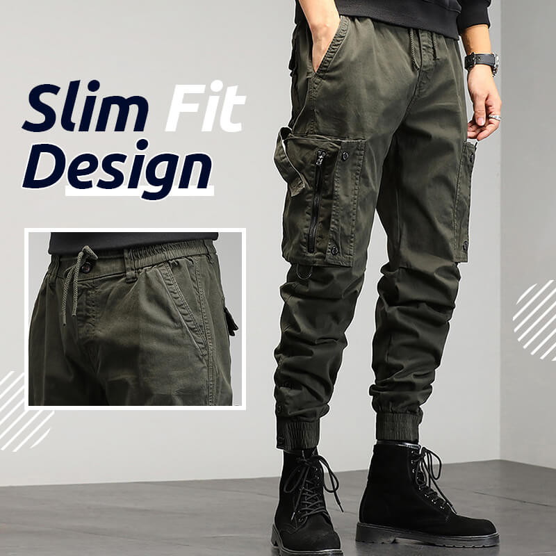 Men's Causal Tactical Cargo Pants - Green | SAVINTARI
